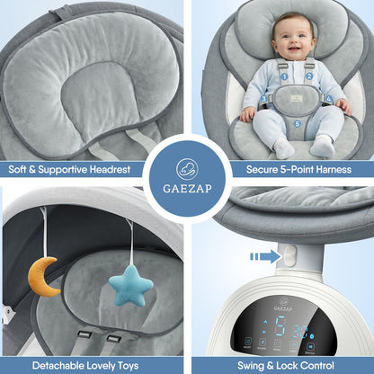 Digital control panel of GAEZAP electric baby swing