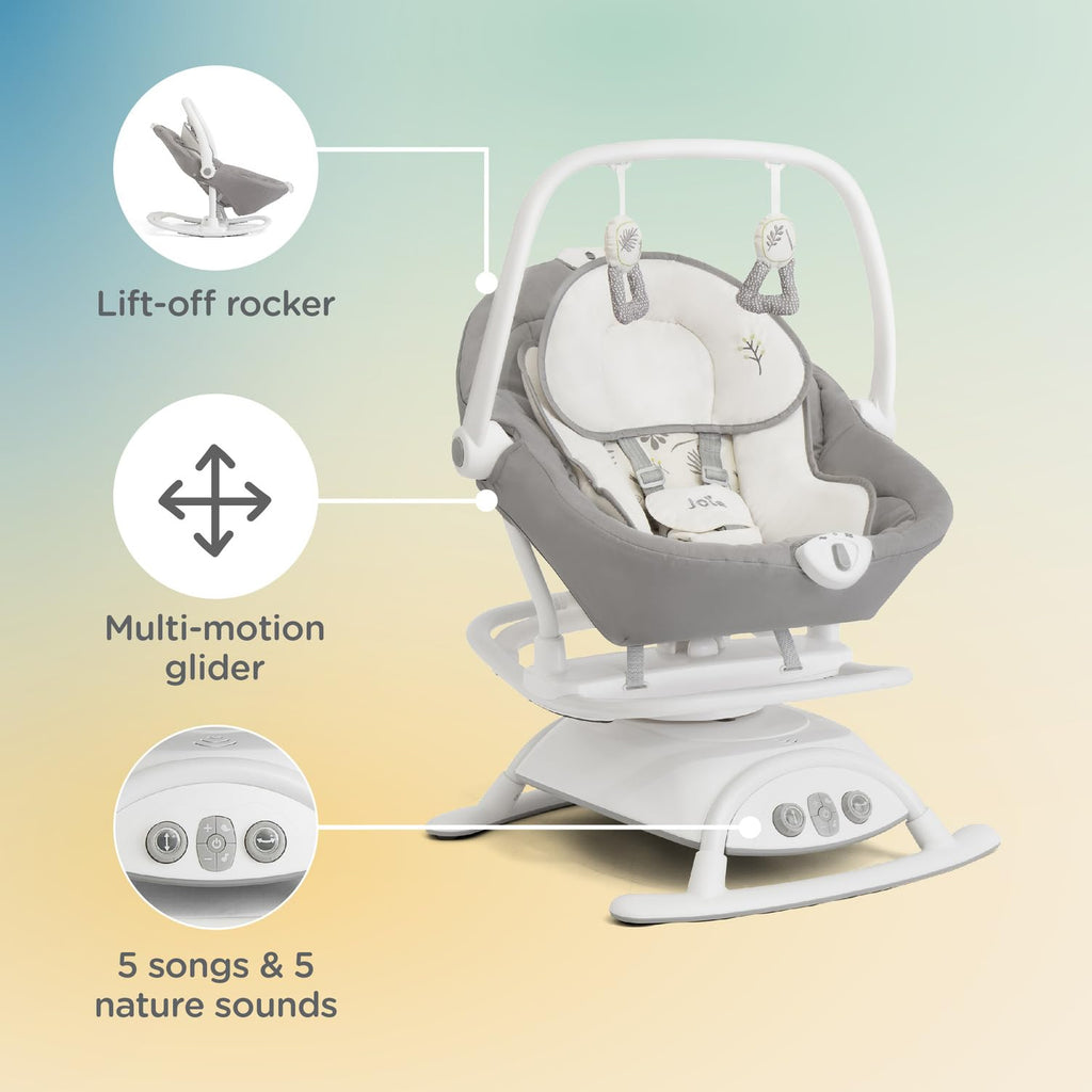 Joie Cinnamon baby rocker seat detached showing portable handle