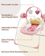 Monniebaby infant swing control panel with speed and timer buttons
