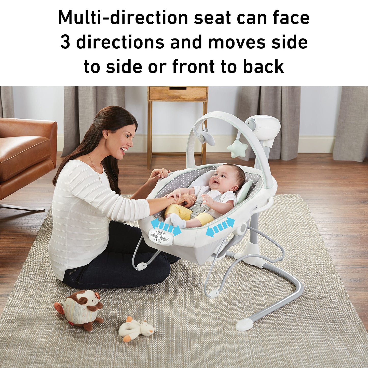 Graco Soothe 'N Sway LX multi-direction seat angle