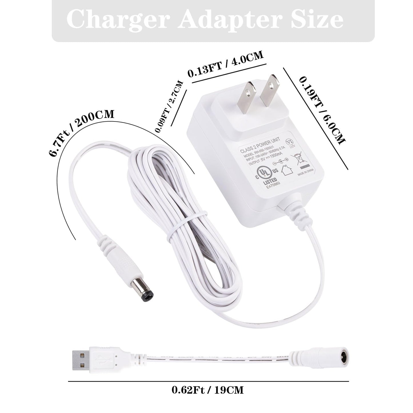 Csdwell power adapter safety certification label detail