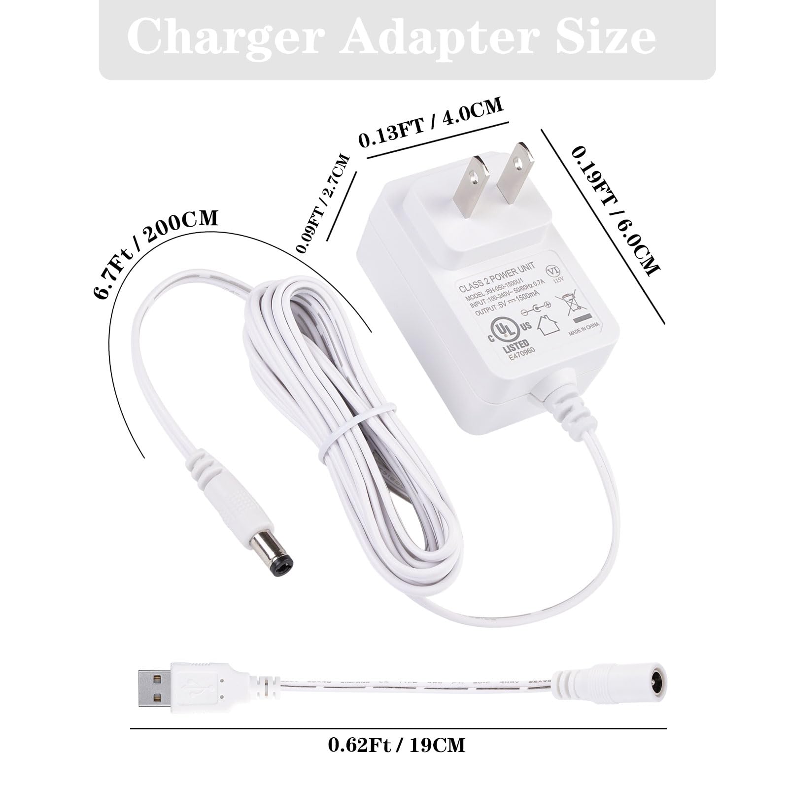 Csdwell power adapter safety certification label detail