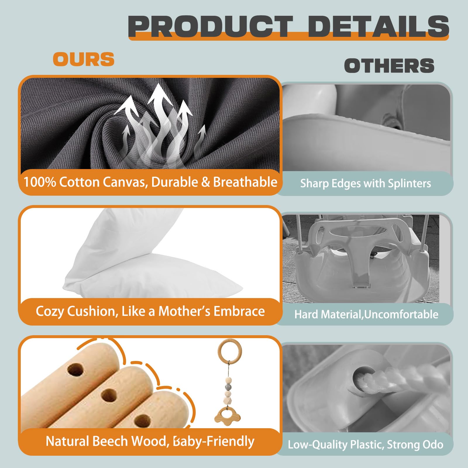 Infant jumping bouncer setup showcasing the breathable gray mesh harness and wide straps