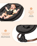 Uuoeebb infant swing close up of crystal fleece seat cushion