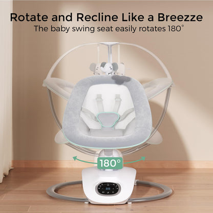 Close up of Momcozy CocoSway 5-point harness safety feature