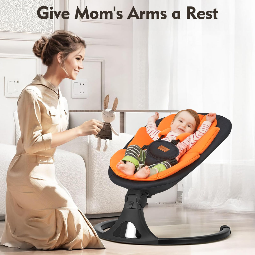 Feitiong portable baby swing side angle with mesh mosquito net