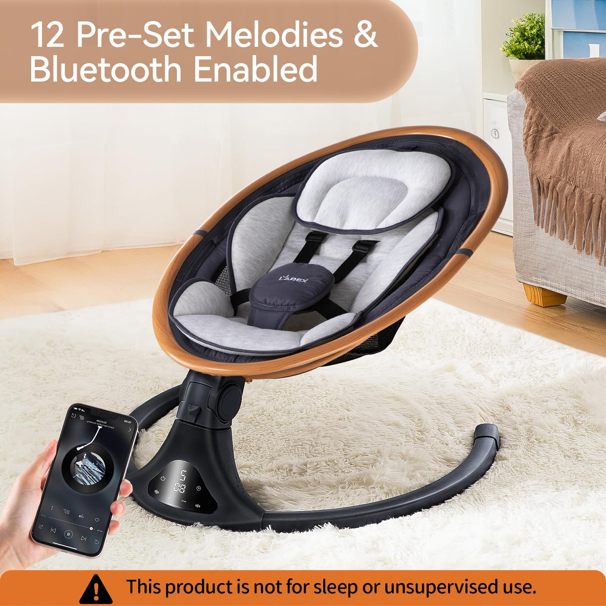 Larex baby swing remote control and control button interface