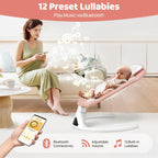Feitiong baby swing padded seat and multi-point safety harness detail