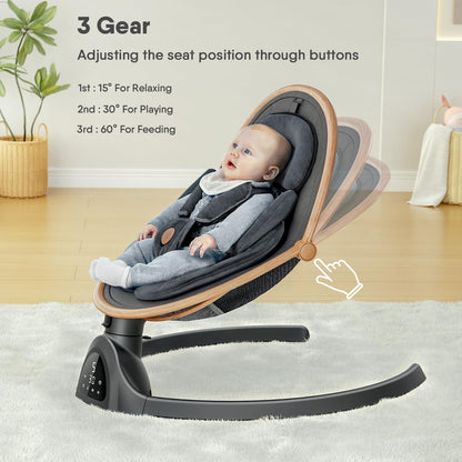 Side profile of FasonBaby swing showing 3 seat positions