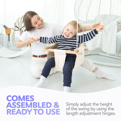 Cateam baby swing installed in a nursery setting