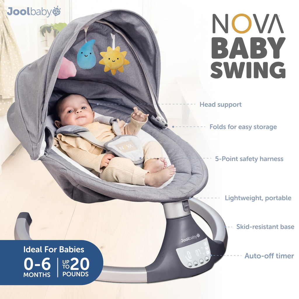 Jool Baby Nova baby swing digital touch display panel close up