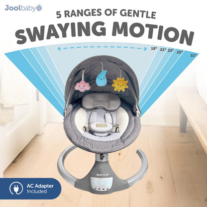 Jool Baby Nova infant swing with overhead toy bar