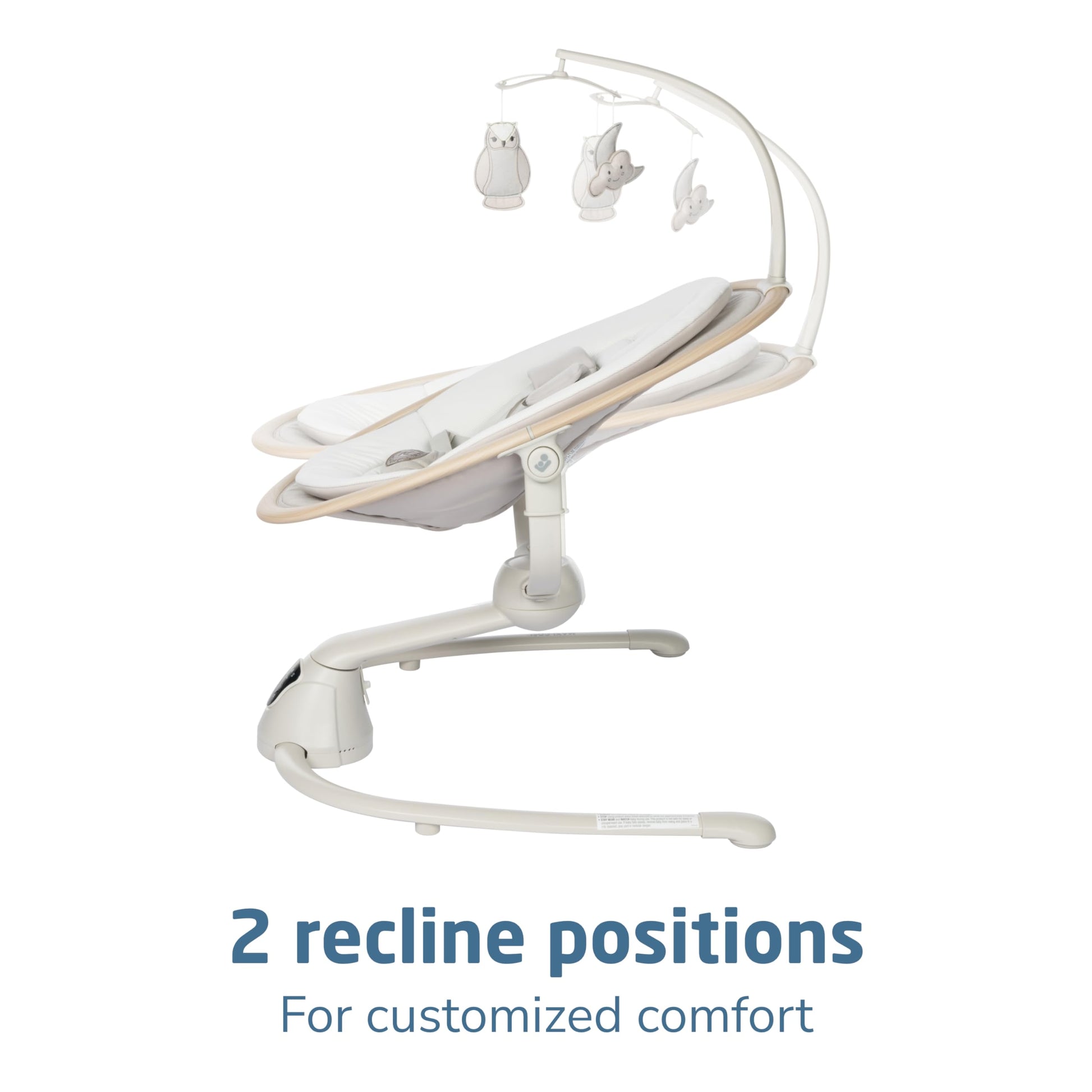 Lightweight aluminum base structure of the Maxi-Cosi portable swing.