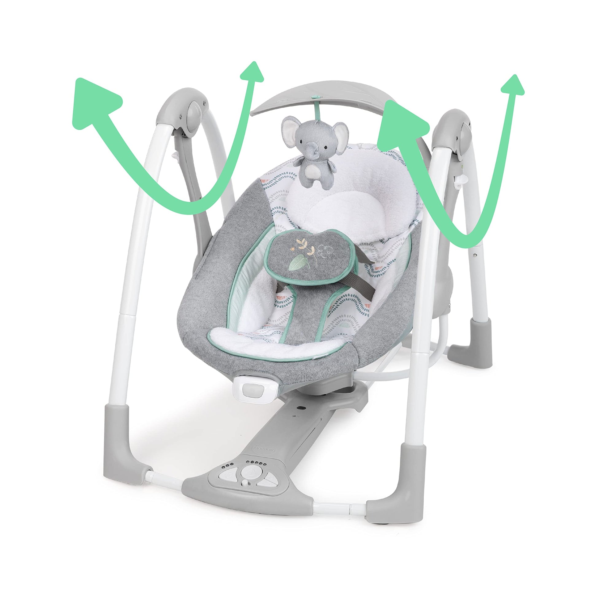 Control panel of Ingenuity ConvertMe baby swing