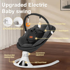 Viriwebaby portable baby rocker showing 5-point safety harness