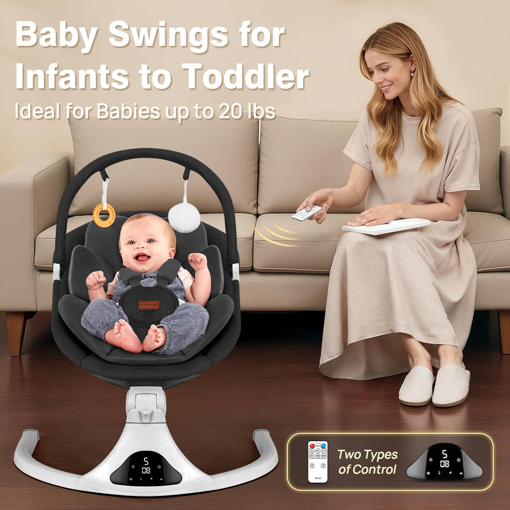 Viriwebaby electric baby swing digital control panel and timer buttons