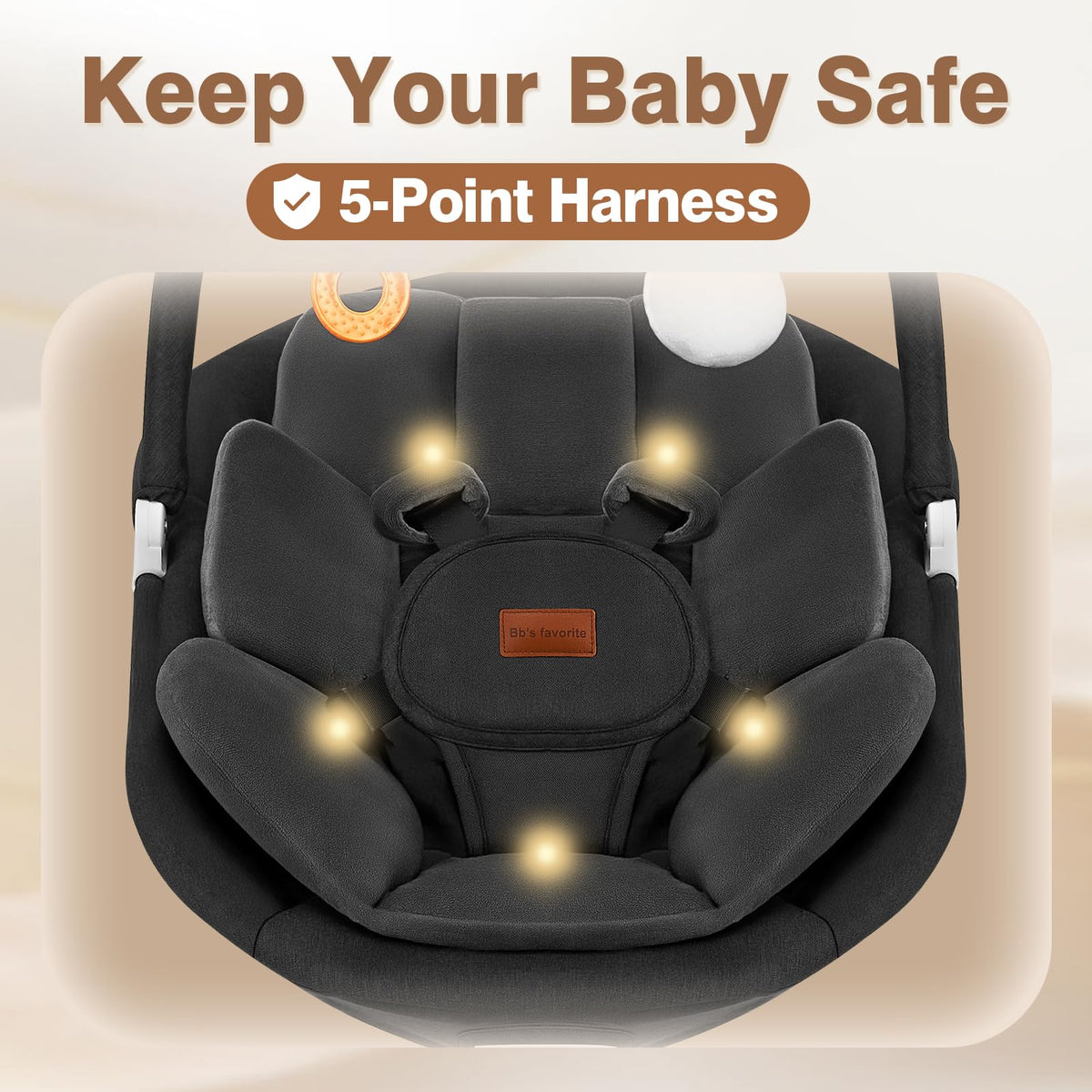 Viriwebaby electric rocker showing machine washable soft cushion insert