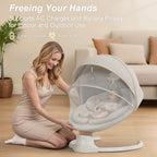 Fasonbaby electric baby swing equipped with protective mosquito net canopy