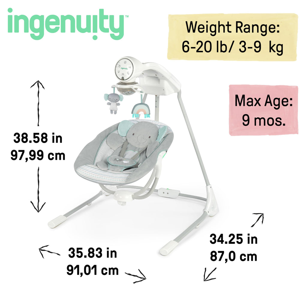 Side profile view displaying the dual recline positions
