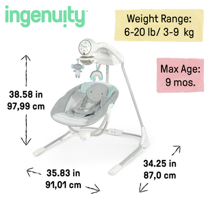 Five-point safety harness on the Ingenuity infant seat.