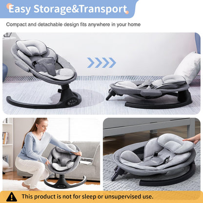 Larex baby swing plush headrest and safety harness