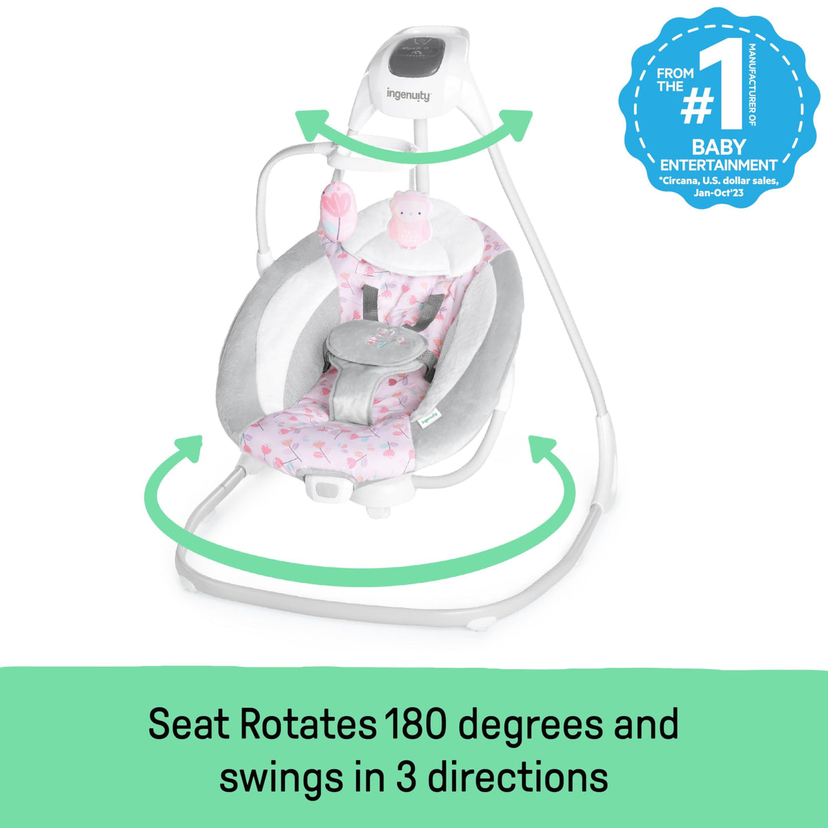 Ingenuity SimpleComfort swing side angle