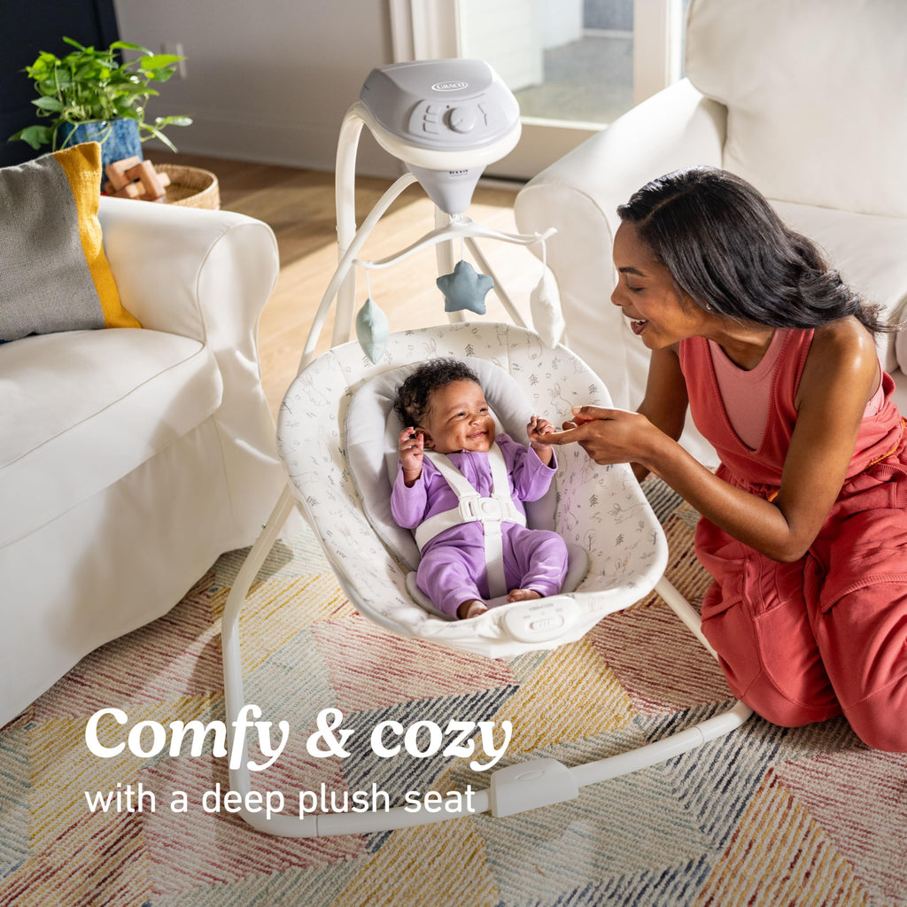 Graco Simple Sway Baby Swing Ivy control panel speed buttons