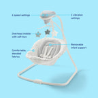 Graco Simple Sway Baby Swing Ivy base and power plug connection