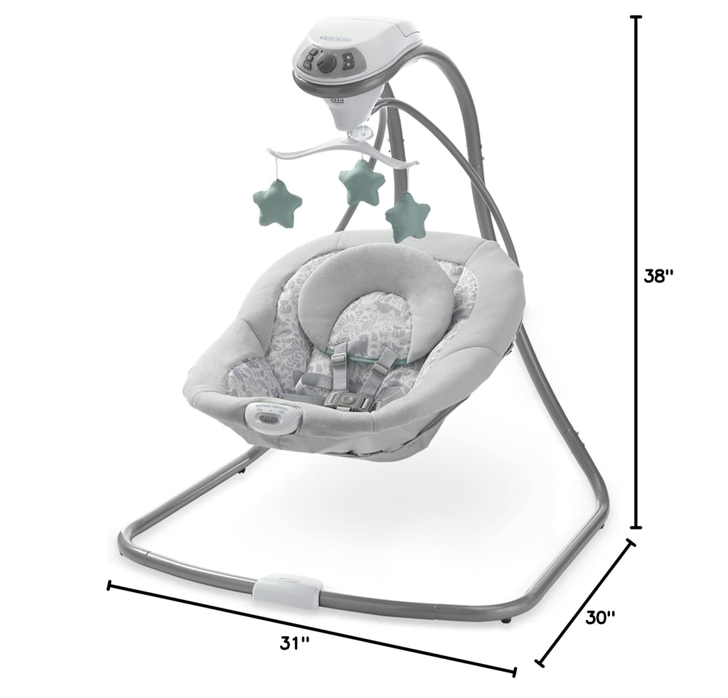 Graco Simple Sway Baby Swing Ivy safety harness detail