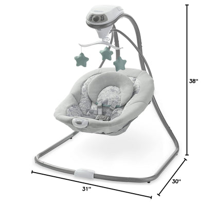 Graco Simple Sway baby swing plush seat and head support