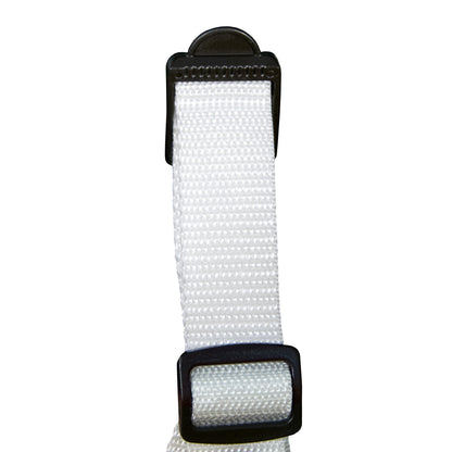 Detail of durable nylon ropes attached to the infant swing seat
