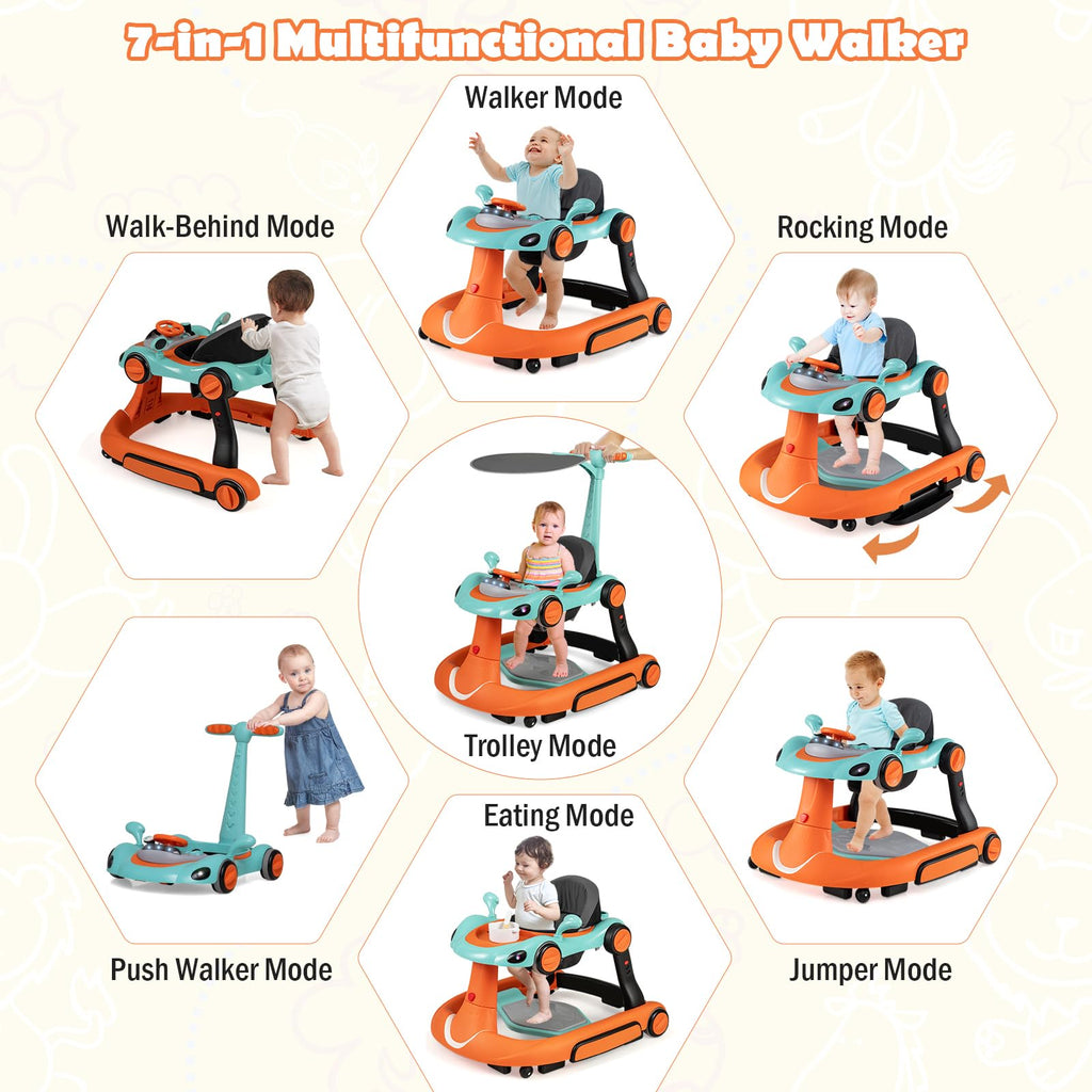 Honey Joy 7-in-1 baby walker side profile