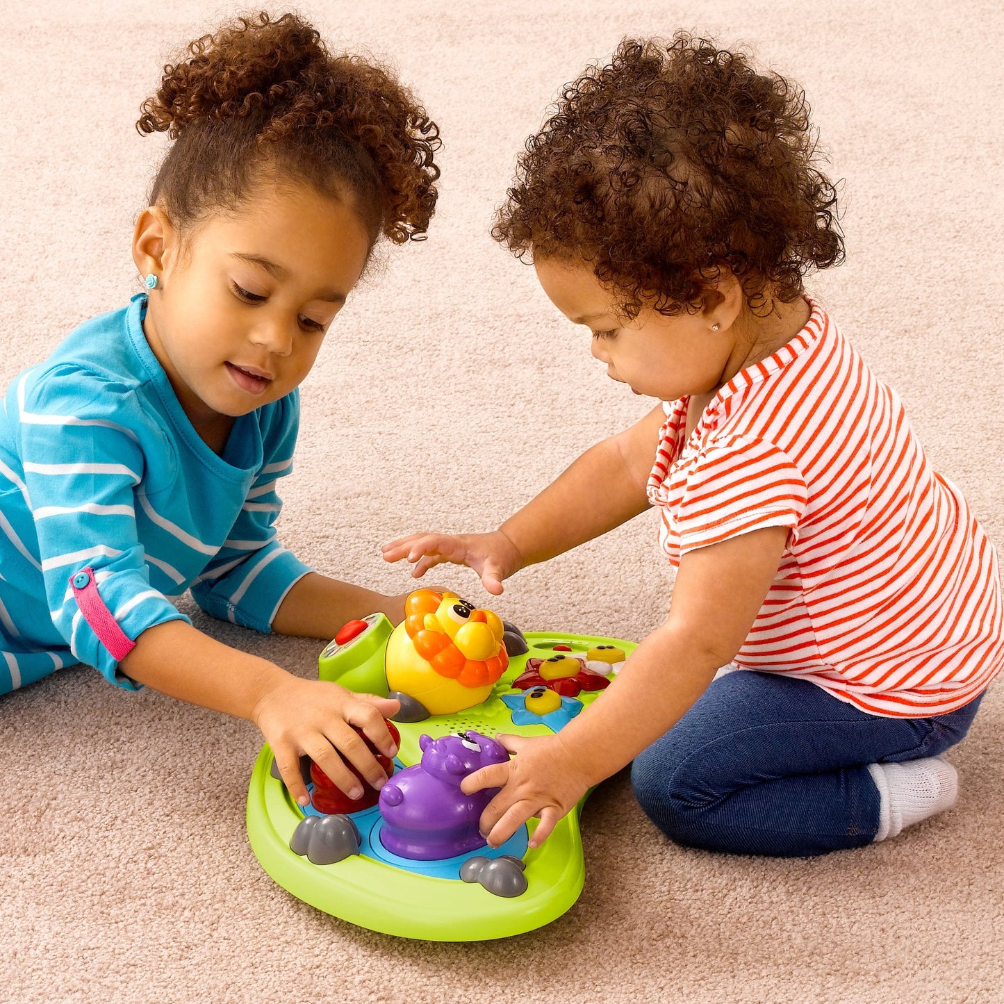 Chicco baby walker in folded position for compact storage.
