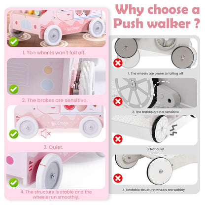 Close up of interactive beads on Labebe baby walker