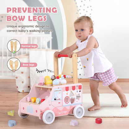 Adjustable speed wheels feature on Labebe wooden walker