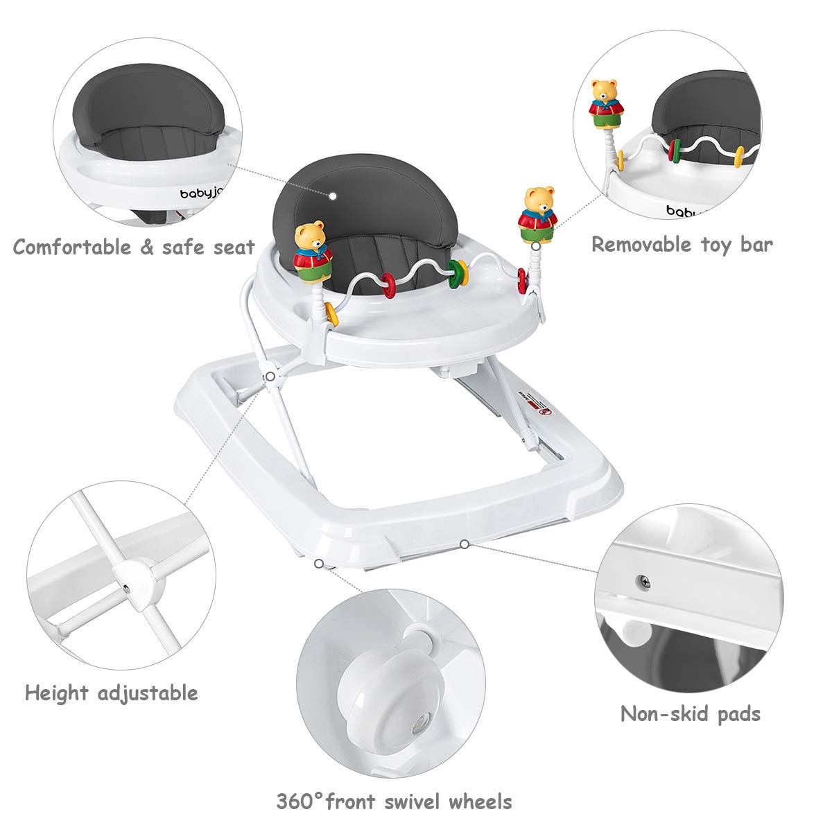 Chefjoy infant walker with interactive toy tray