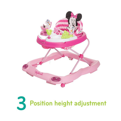 Side view of pink Disney glitter music and lights walker