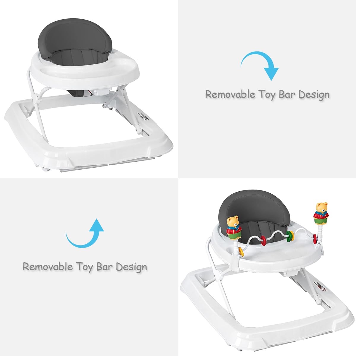 Chefjoy baby walker side view with wheels