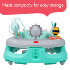 Assorted developmental toys and interactive activity stations.