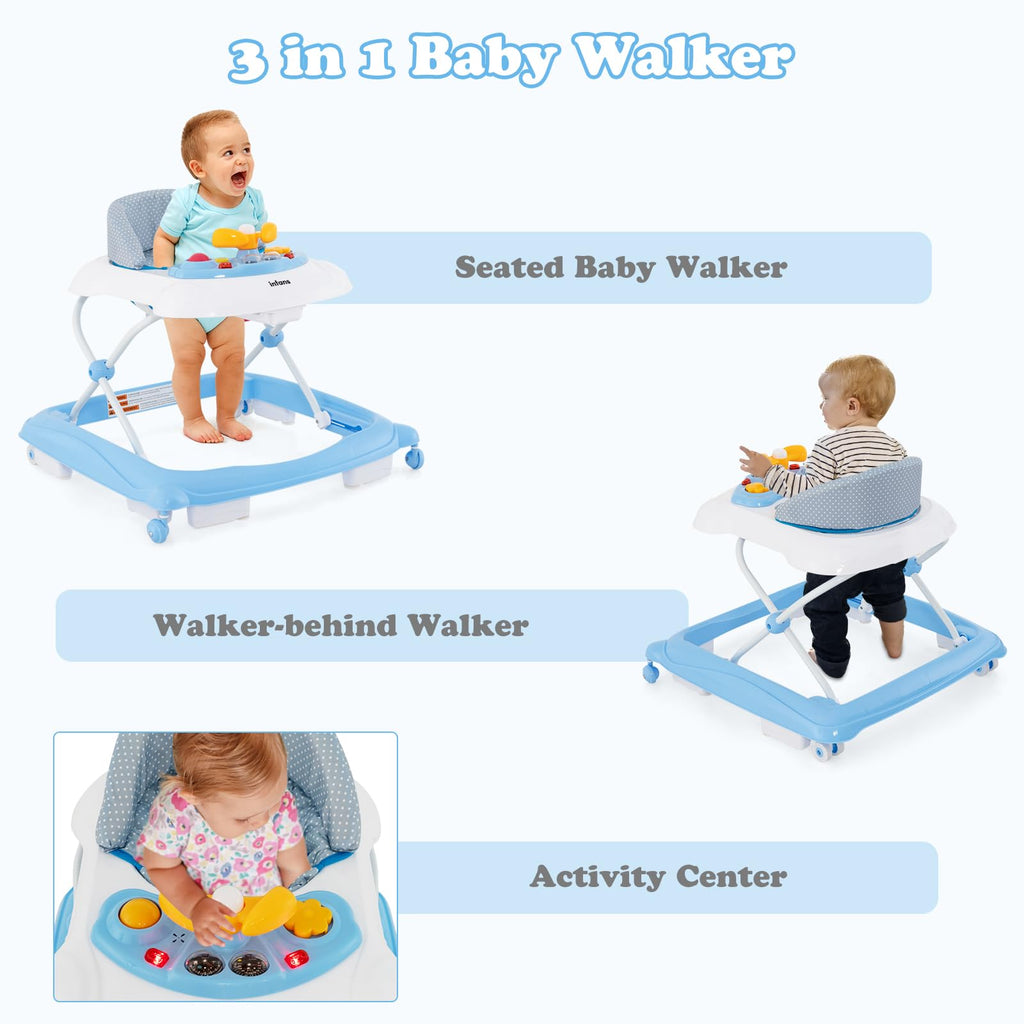 Infans baby walker with removable music tray