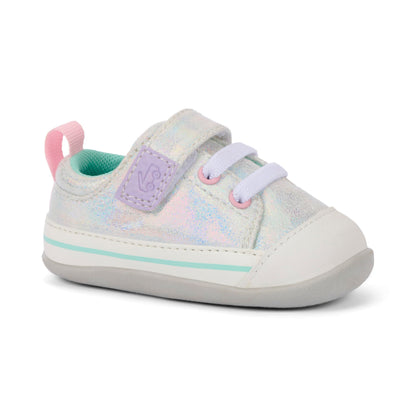 See Kai Run first walker shoe showing hook-and-loop strap detail