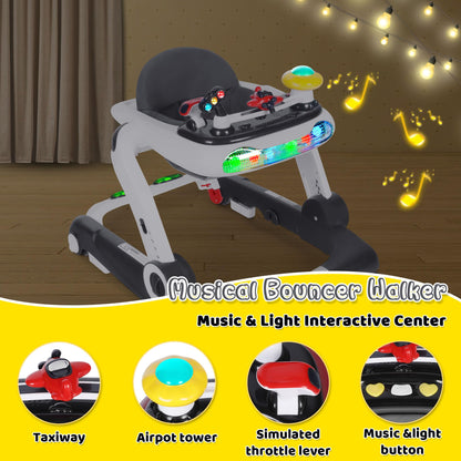Close up of musical activity center on Todefull walker
