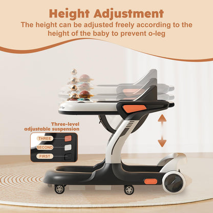 Base and wheels detail of Qpwopngas baby walker safety features