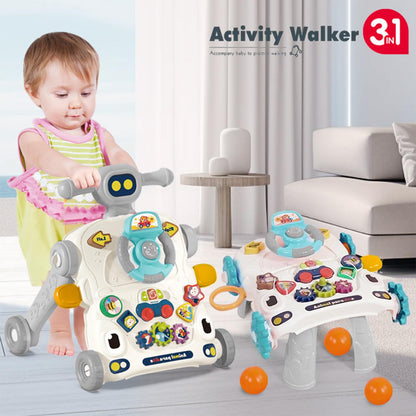 Detachable musical activity table for baby from Asou 3-in-1 walker