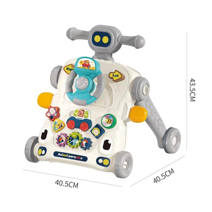 Close up of steering wheel toy on Asou baby walker activity center