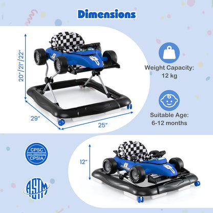 Honey Joy baby walker wheels and safety base detail
