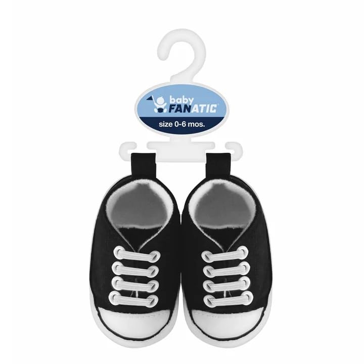 Bottom view showing gripper soles on Baby Fanatic infant shoes