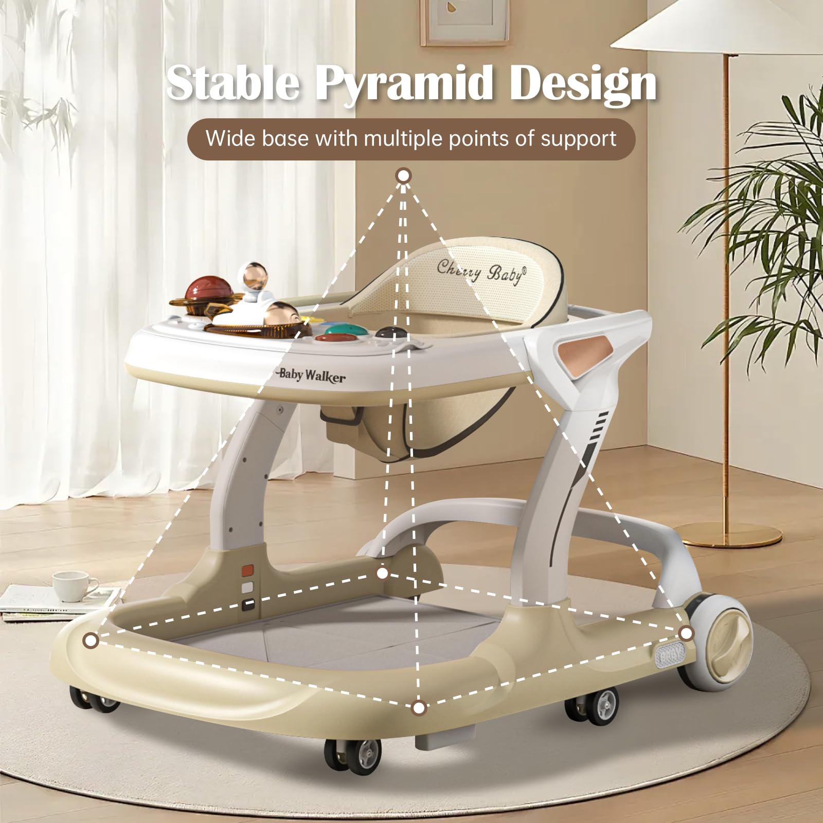 Aobalvn foldable baby walker for easy storage