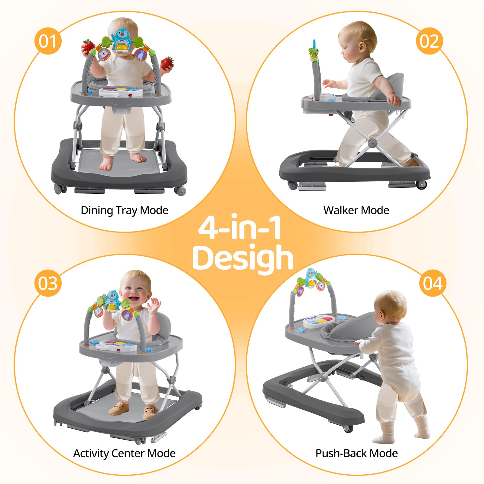 Jozhixiao foldable activity center side profile