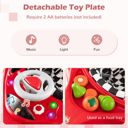 Close up of musical activity center on Baby Joy walker